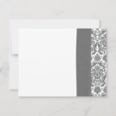 Zonnebloem Geel Grijs Damasverband Bieden de datum Kaart (Achterkant)