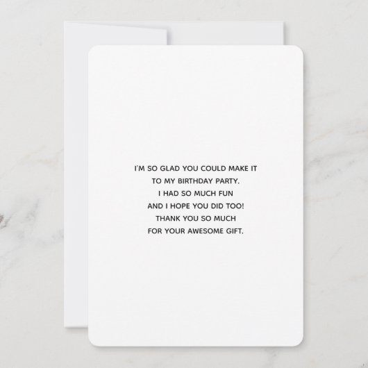 zonnebloem Geel & Groen Dank u Bedankkaart (Achterkant)