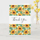  zonnebloem Geel & Groen Dank u Kaart (Gele Bloem)