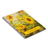 Zonnebloem Geel Groen Rustisch  Recipe Notitieboek (Rechterzijde)