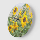 Zonnebloem Geel Groene Mooie Floral Grote Klok (Hoek)