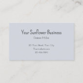 Zonnebloem Geel Groene Schoonheid Visitekaartje (Achterkant)