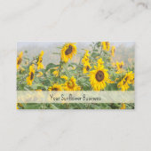 Zonnebloem Geel Groene Schoonheid Visitekaartje (Voorkant)