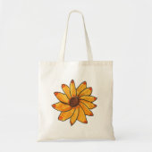 Zonnebloem Geel Hand getrokken inkt Tote Bag (Voorkant)