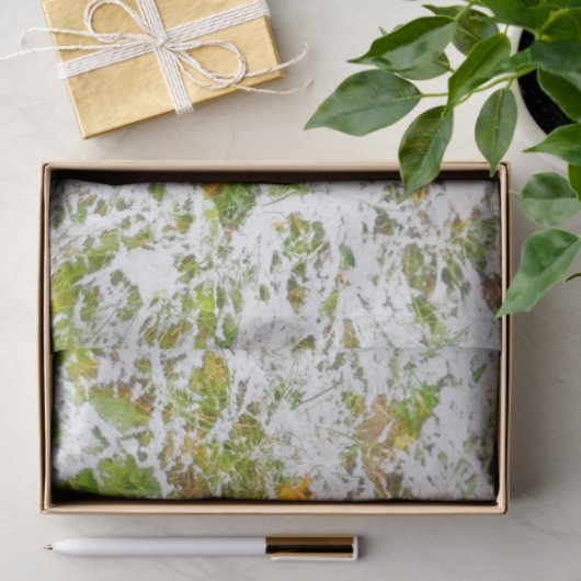 Zonnebloem Geel in wintersneeuwontkoppeling Tissuepapier (Geschenk)