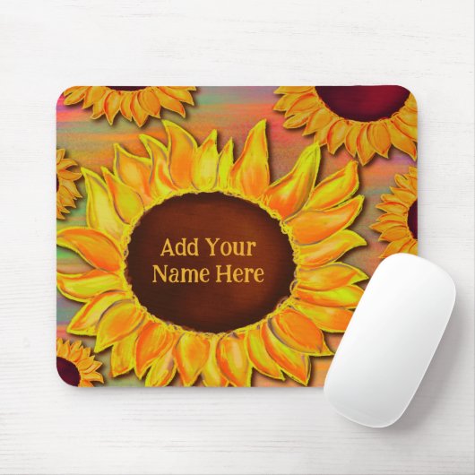 Zonnebloem geel Inspirivity Mousepad Muismat (Met muis)