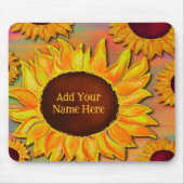 Zonnebloem  geel Inspirivity Mousepad Muismat (Voorkant)