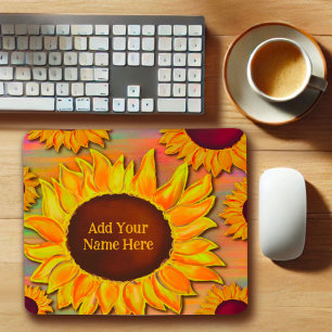 Zonnebloem geel Inspirivity Mousepad Muismat