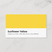 Zonnebloem geel | Kleur 'Brighten Your World' Visitekaartje (Voorkant)