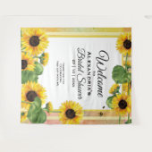 Zonnebloem Geel Land Floral | Welkom bruiloft Wandkleed (Voorkant (horizontaal))