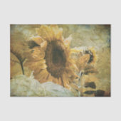 Zonnebloem Geel  Land Textuur Floral Tissuepapier (Voorkant)