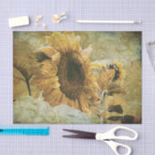 Zonnebloem Geel  Land Textuur Floral Tissuepapier (Craft)