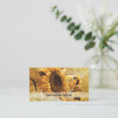 Zonnebloem Geel mooie Rustische Landbloem Visitekaartje (Staand voorkant)