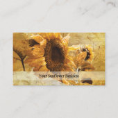 Zonnebloem Geel mooie Rustische Landbloem Visitekaartje (Voorkant)