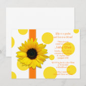 Zonnebloem Geel Oranje Vrijgezellenfeest poladots Kaart (Voorkant / Achterkant)