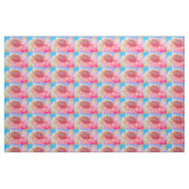 Zonnebloem Geel Roze Blauw Chic Florence Pattern Stof (Fat Quarter)