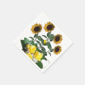 Zonnebloem Geel Rozenpapier Napkins Servet (Hoek)