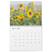 Zonnebloem Geel Rustiek Land Mooi 2024 Kalender (Mar 2026)