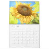 Zonnebloem Geel Rustiek Land Mooi 2024 Kalender (Jan 2026)