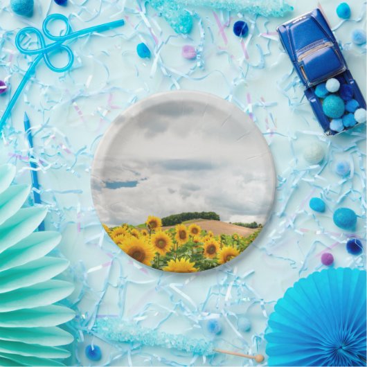 Zonnebloem geel rustieke bruiloft Bord (Feest)