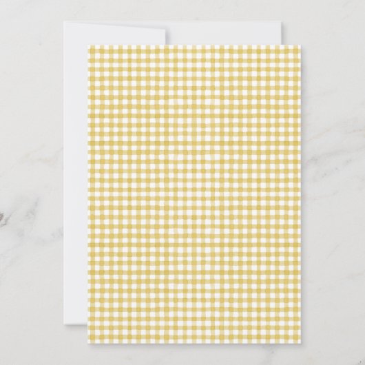 Zonnebloem geel rustieke bruiloft repetitie kaart (Achterkant)