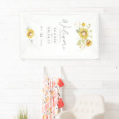 Zonnebloem geel rustieke bruiloft spandoek (Insitu)