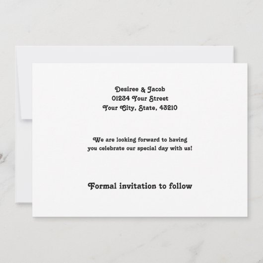 Zonnebloem Geel Rustisch Blauw Denim sparen de dat Save The Date (Achterkant)