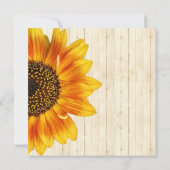 Zonnebloem Geel Rustisch Hout Kaart (Achterkant)