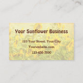 Zonnebloem Geel Rustisch Visitekaartje (Achterkant)