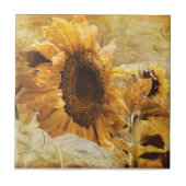 Zonnebloem Geel Schitterend Landelijk Ontwerp Tegeltje (Voorkant)