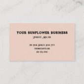 Zonnebloem Geel Sepia Antiek textuur Visitekaartje (Achterkant)