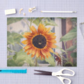 Zonnebloem Geel Sinaasappel Bijentuin Ontschrootho Tissuepapier (Craft)