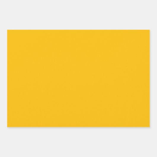 Zonnebloem Geel Stevige Kleur | Klassiek | Elegant Inpakpapier Vel (Voorkant 3)