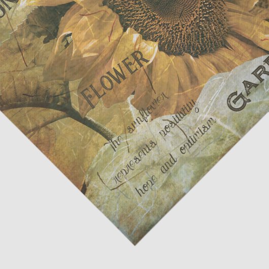 Zonnebloem Geel Textuur Ephemera Tissuepapier (Detail)