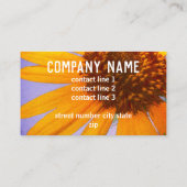 zonnebloem - geel vrolijk dubbelzijdig visitekaartje (Achterkant)