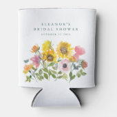 Zonnebloem Geel Waterverf Aangepast Vrijgezellenfe Blikjeskoeler (Voorkant)