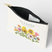 Zonnebloem Geel Waterverf Custom Bruidsmeisje Gift Etui (Open)