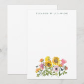 Zonnebloem Geel Waterverf Huwelijksfeest Bedankkaart (Voorkant / Achterkant)