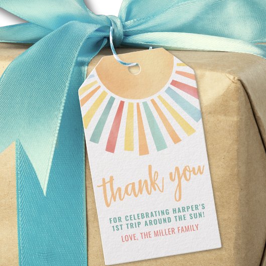 Zonnebloem Geel Zon Baby Cadeaulabel