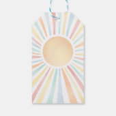 Zonnebloem Geel Zon Baby Cadeaulabel (Achterkant)