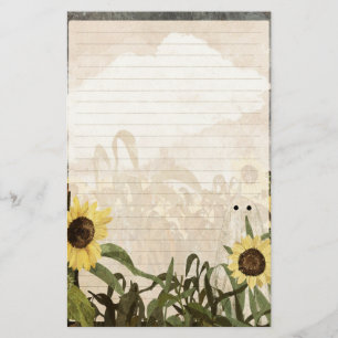 Zonnebloem Geest - Gelinieerd Brieven Schrijven Briefpapier
