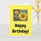 Zonnebloem Gefeliciteerd! Kaart (Gele Bloem)