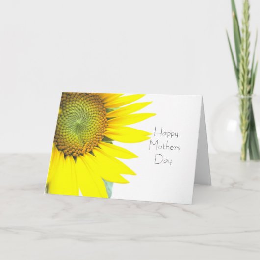 Zonnebloem Gefeliciteerd Moederdag Kaart (Voorkant)