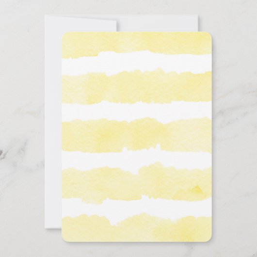 Zonnebloem gele baby shower uitnodiging voor meisj (Achterkant)