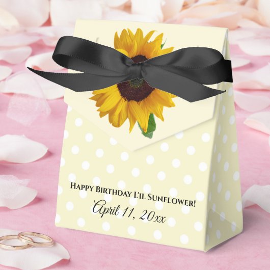 Zonnebloem Gele Birthday Gift | Vierbox Bedankdoosjes (Huwelijk)