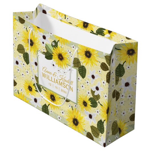 Zonnebloem Gele Bloem Groot Cadeauzakje (Voorkant Gekanteld)