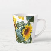 Zonnebloem Gele Bloem  Latte Mok (Rechts)