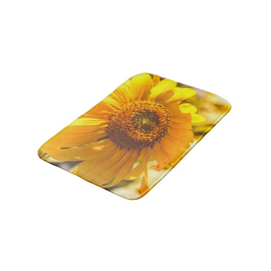 Zonnebloem Gele Bloem Natuur Badmat (Gekanteld)