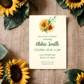 Zonnebloem Gele Bruiloft Uitnodiging