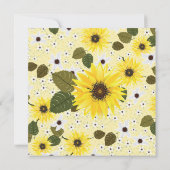 Zonnebloem Gele Floral | BABY SHOWER Kaart (Achterkant)